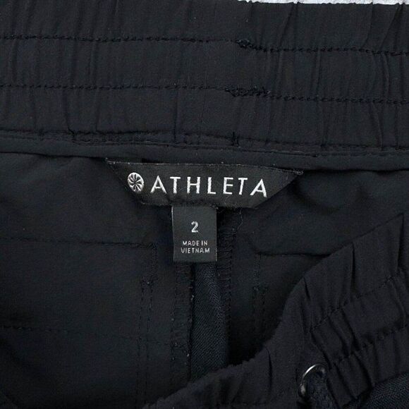Athleta Beachside Bali Linen Shorts Black - Picture 4 of 9
